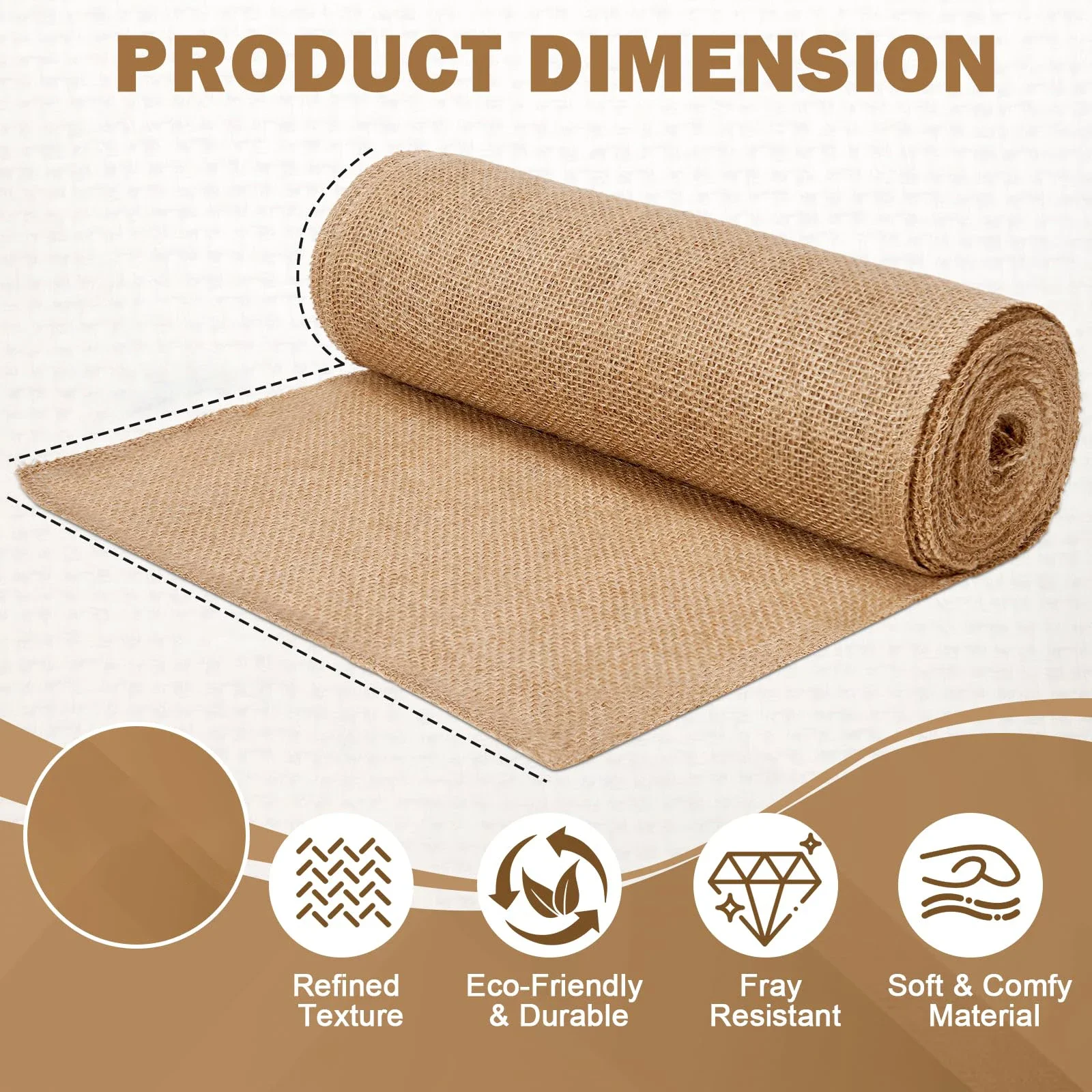 New Desig Beige Burlap Roll 30 - Christmas Table Runner avaliação e preço