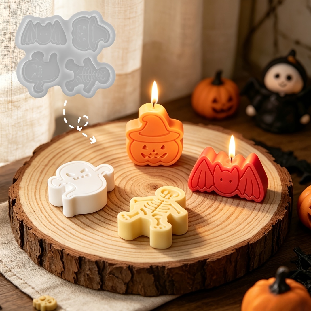 4-cavity silicone resin mold s - Holiday Candle Set avaliação e preço