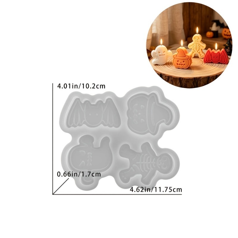 4-cavity silicone resin mold s - Holiday Candle Set avaliação e preço