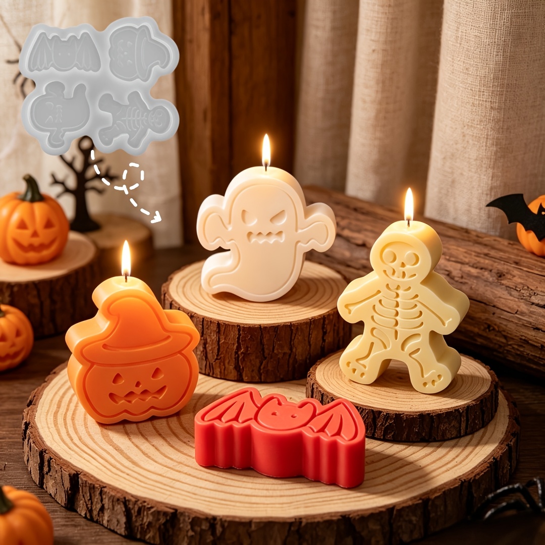 4-cavity silicone resin mold s - Holiday Candle Set avaliação e preço