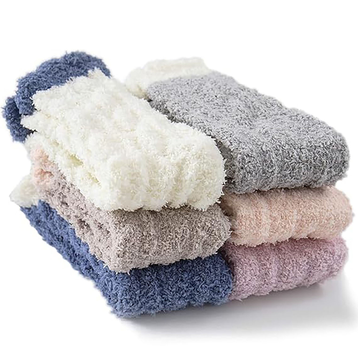6/12 Pairs of Fuzzy Socks Soft - Christmas Stocking Hanging avaliação e preço