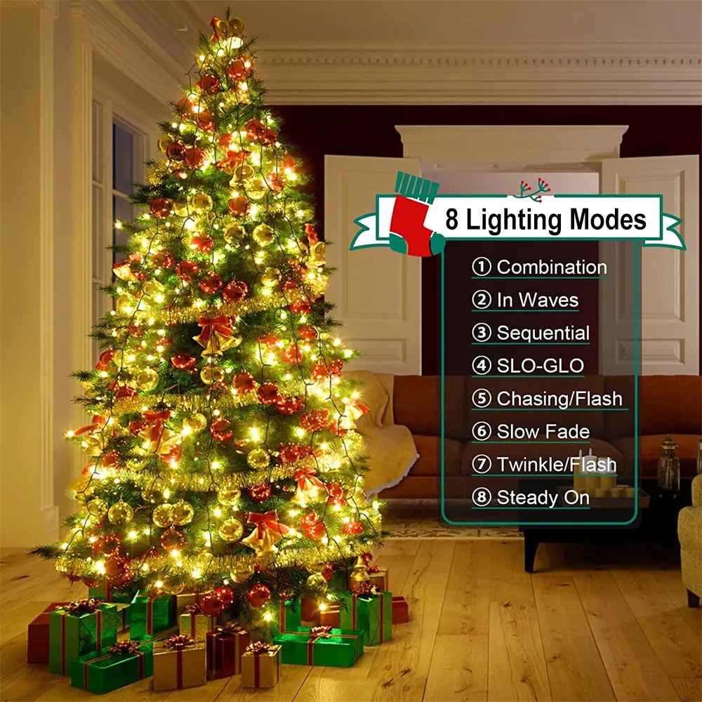 8 Modes Timer LED Christmas Tr - Star Tree Topper avaliação e preço