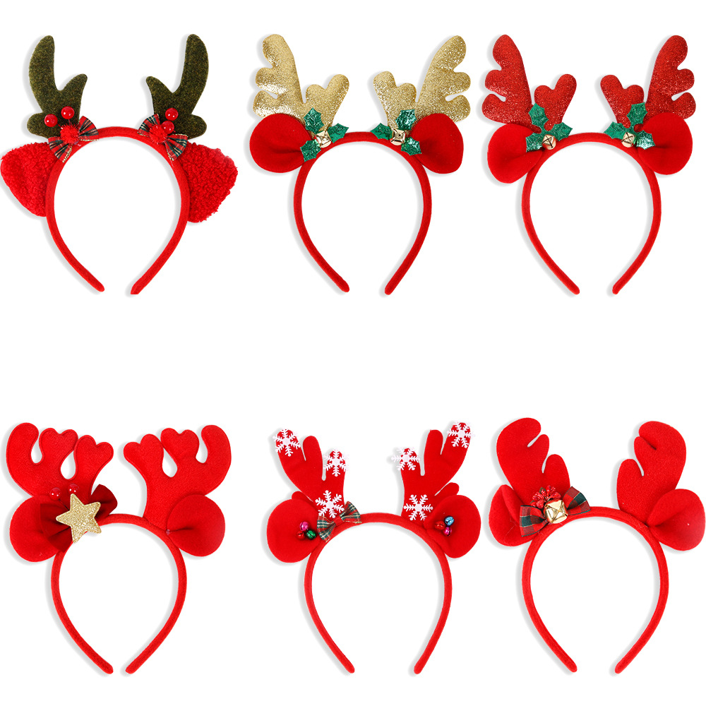 Merry Christmas Headband Reind - Reindeer Antlers Headband avaliação e preço