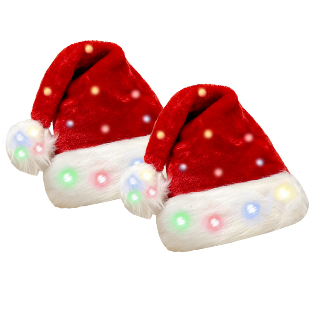 Christmas hat LED light plush  - Santa Hat Plush avaliação e preço