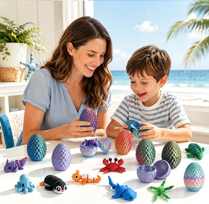 24pcs 3D Printed Surprise Egg  - Advent Calendar Gift avaliação e preço
