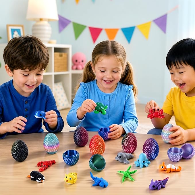 24pcs 3D Printed Surprise Egg  - Advent Calendar Gift avaliação e preço